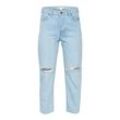 Straight-Jeans ROXY "Fresh Way Mid" Gr. 26(XS), blau (light blau), Damen, 100% Baumwolle, Jeans