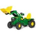 Trettraktor John Deere 6210R + Frontlader, Flüsterreifen, ab 3 Jahre - Rolly Toys