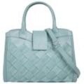 Henkeltasche SAMANTHA LOOK, Damen, Gr. B/H/T: 33cm x 20cm x 8cm onesize, blau, Leder, Taschen Handtasche, echt Leder, Made in Italy