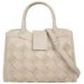 Henkeltasche SAMANTHA LOOK, Damen, Gr. B/H/T: 33cm x 20cm x 8cm onesize, beige, Leder, Taschen Handtasche, echt Leder, Made in Italy