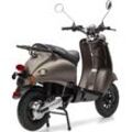 E-Motorroller NOVA MOTORS "eRetro Star Li", braun (braun, schwarz), Elektromotorroller, bis zu 40 km Reichweite, härteverstellbare Dual-Stoßdämpfer hinten