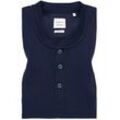 Shirt in navy unifarben, navy, S