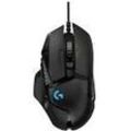 Logitech Kabelgebundene Optische Gaming-Maus für Rechtshänder G502 (Hero) 11 Tasten USB