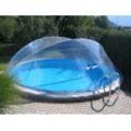 Poolverdeck KWAD "Cabrio Dome für runde Pools mit schmalem Handlauf", transparent, B:320cm H:160cm T:320cm, Polyvinylchlorid (PVC), Verdecke, in verschiedenen Größen