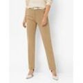 5-Pocket-Hose RAPHAELA BY BRAX "Style PATTI STRAIGHT", Damen, Gr. 42K (21), Kurzgrößen, beige (sand), 86% Baumwolle, 10% Elastomultiester, 4% Elasthan, Hosen