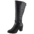 Stiefel RIEKER Gr. 38, XL-Schaft, schwarz, Damen, Lederimitat, unifarben, Schuhe, Langschaftstiefel, mit Zierbänder, XL-Schaft, Topseller