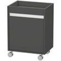 Duravit Ketho Rollcontainer KT2530L4949 50x36x67cm, Tür links, graphit matt