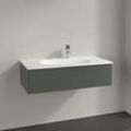 Villeroy und Boch Antao Waschtisch-Unterschrank K02100HL 98,8x25,6x49,3cm, mit Frontstruktur, leaf green matt lacquer