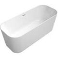 Villeroy und Boch Finion Rechteck-Freistehwanne 177FIN7N1BCV3RW 170 x 70 cm, Wasserzulauf, Schürze Colour on Demand, stone white, chrom