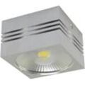 Led Deckenspot Aluminium 10 cm breit Aufputz in Silber eckig 900 lm Deckenstrahler