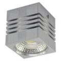 Led Deckenspot Aufputz Aluminium 270 lm b: 5,5 cm in Silber eckig Deckenstrahler