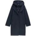 TOM TAILOR Damen 2-in-1 Look Wintermantel, blau, Uni, Gr. M