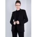 Longblazer IMPERIAL, Damen, Gr. XL (42), schwarz (nero), Web, Obermaterial: 95% Polyester, 5% Elasthan, unifarben, feminin, lässig geschnitten, Langarm, Blazer, mit Satindetails und Stretch