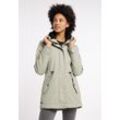 Outdoorjacke RAGWEAR "MONADIS RAINY WARM", Damen, Gr. M (38), grün (dusty olive), Web, Obermaterial: 100% Polyester, unifarben, casual, Langarm, Jacken, wasserabweisender Parka, mit wärmenden Teddyplüsch gefüttert