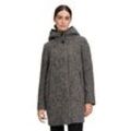 Wolljacke GIL BRET "Gil Bret Wolljacke mit Kapuze", Damen, Gr. 38, braun (taupe, schwarz), Obermaterial: 32% Baumwolle, 27% Polyester, 18% Wolle, 18% Polyacryl, 5% diverse Faserarten. Futter: 100% Polyester. Füllung: 100% Polyester., sportlich, gerade, Langarm, Jacken