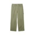 TOM TAILOR Jungen Baggy Hose mit recycelter Baumwolle, grün, Uni, Gr. 170