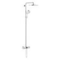 Grohe Rainshower Duschsystem 26657000 chrom, mit Aufputz-Thermostat, Duscharm 45cm schwenkbar