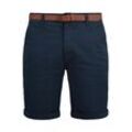 Chinoshorts SOLID "Chinoshorts SDMontijo", Herren, Gr. L, N-Gr, blau (insignia b), Web, Obermaterial: 98% Baumwolle CO. 2% Elasthan EL., casual, regular fit kurz, Hosen