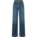 Weite Jeans MAC "DREAM WIDE" Gr. 36, Länge 34, authentic dunkelblau34, Damen, Denim/Jeans, Obermaterial: 75% Baumwolle, 12% Modal, 9% Polyester, 4% Elasthan, unifarben, Jeans, mit weitem Bein-Stretch