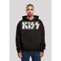 Kapuzenpullover F4NT4STIC "Kiss Rock Band Vintage Logo" Gr. L, schwarz, Herren, Obermaterial: 100% Baumwolle, Pullover, Premium Qualität, Musik, By Rock Off