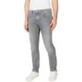 Tapered-fit-Jeans PEPE JEANS "TAPERED JEANS", Herren, Gr. 31, Länge 30, grau (grau gymdigo), Denim/Jeans, Obermaterial: 79% Baumwolle, 20% Polyester, 1% Elasthan, casual, gerade, unten schmal, Jeans