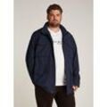 Allwetterjacke TOMMY HILFIGER BIG & TALL "BT-LW PACKABLE FIELD JACKET-B" Gr. 4XL, blau (desert sky), Herren, Web, Obermaterial: 100% Polyester, unifarben, Jacken, in Großen Größen, Logostickerei