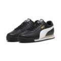 Sneaker PUMA "Roma 24 Sneakers Erwachsene" Gr. 39, schwarz, weiß smokey gray, Obermaterial: Leder, Synthetik; Futter: Textil, Synthetik; Innensohle: Textil; Laufsohle: Gummi, Schuhe