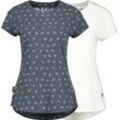 T-Shirt ALIFE & KICKIN "Damen MimmyAK", Damen, Gr. XS, blau (marine), 65% Baumwolle 35% Polyester, Kurzarm, Shirts