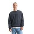 Sweatshirt MARC O'POLO DENIM, Herren, Gr. XL, blau (true navy), Sweatware, Obermaterial: 100% Baumwolle, casual, relaxed fit, Rundhals, Langarm Rippbündchen, Sweatshirts, mit Ton-in-Ton-Stickerei