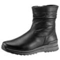 Schlupfboots ARA "OSAKA" Gr. 5 (38), schwarz, Damen, Glattleder, unifarben, Schuhe, Stiefelette, Keilabsatz, Casual-Boots in Komfortweite H = sehr weit