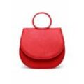 Schultertasche GRETCHEN "Ebony Mini Loop Bag", Damen, Gr. B/H/T: 25cm x 17cm x 19cm, rot, Leder, Taschen, aus italienischem Kalbsleder