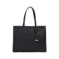 Shopper CALVIN KLEIN "CK MUST MEDIUM SHOPPER_CAVIAR", Damen, Gr. B/H/T: 40cm x 32cm x 11,5cm, schwarz, Lederimitat, Taschen, Schultertasche Damen, Henkeltasche, Umhängetasche Damen