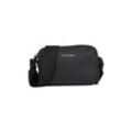 Umhängetasche CALVIN KLEIN "CK MUST CAMERA BAG S" Gr. B/H/T: 18cm x 11cm x 5cm, schwarz, Damen, Polyester, Lederimitat, Taschen, Schultertasche, Mini Bag Herren mit verstellbarem Schulterriemen