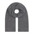 Schal CALVIN KLEIN JEANS "THICK EMBROIDERY SCARF", grau (grau heather), Damen, Strick, Obermaterial: 30% Polyacryl, 29% Polyamid, 16% Baumwolle, 13% Wolle, 12% sonstige Fasern, unifarben, Modetücher, mit Logostickerei