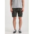 Cargoshorts ALPHA INDUSTRIES "Crew Short" Gr. 28, N-Gr, grau (grauschwarz), Herren, Web, Obermaterial: 98% Baumwolle, 2% Elasthan, unifarben, Hosen