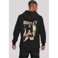 Kapuzenpullover F4NT4STIC "Bob Marley Reggae Music Black And White Photograph", Herren, Gr. L, schwarz, Obermaterial: 65% Baumwolle, 35% Polyester, casual, slim fit, Langarm, Pullover, Premium Qualität, Band, Logo