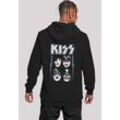 Kapuzenpullover F4NT4STIC "Kiss Rock Music Band Made For Lovin' You", Herren, Gr. M, schwarz, Obermaterial: 65% Baumwolle, 35% Polyester, casual, slim fit, Langarm, Pullover, Premium Qualität, Band, Logo