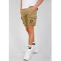 Cargoshorts ALPHA INDUSTRIES "Crew Short Patch" Gr. 31, N-Gr, beige (sand), Herren, Web, Obermaterial: 98% Baumwolle, 2% Elasthan, unifarben, Hosen