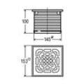 Viega Aufsatz 4922.6 nicht verschraubt in 150x150mm Kunststoff grau 555511