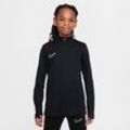 Nike Academy Dri-FIT Fußballtrainings-Longsleeve mit 1/4-Reißverschluss (ältere Kinder) - Schwarz