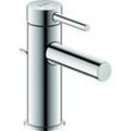 Duravit S Circle Waschtischarmatur CE1010001010 mit Zugstangen-Ablaufgarnitur, Ausladung 100mm, chrom Hochglanz