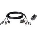 ATEN KVM Anschlusskabel [1x HDMI-Stecker, USB 2.0 Stecker A, Klinkenstecker 3.5 mm - 1x DVI-D Stecker, USB 2.0 Buchse B, Klinkenstecker 3.5 mm] 1.80 m Schwarz