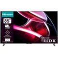 HISENSE LED-Fernseher, F (A-G), Fernseher, grau (anthrazit), 85