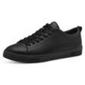 Sneaker TAMARIS, Damen, Gr. 38, schwarz, Lederimitat, casual, Schuhe, im Basic-Look, Freizeitschuh, Halbschuh, Schnürschuh