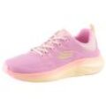 Sneaker SKECHERS "VAPOR FOAM-SUMMER JOURNEY", Damen, Gr. 41, bunt (rosa, gelb), Textil, kontrastfarbene Details, sportlich, Schuhe, Laufschuh, Freizeitschuh mit komfortabler Vapor Foam