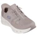 Slip-On Sneaker SKECHERS "GLIDE-STEP PRO", Damen, Gr. 36, grau (taupe), Textil, Synthetik, sportlich, Schuhe, Trekkingschuh, Slipper, Freizeitschuh mit Slip-Ins Funktion