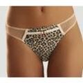 String LASCANA, Damen, Gr. 44/46, beige (leodruck), Microtouch, Obermaterial: 88% Polyamid, 12% Elasthan, figurbetont, Unterhosen, in aufregendem Leo-Look