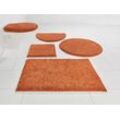 Badematte HOME AFFAIRE "Maren" Gr. 9, orange (terra), H:15mm, Baumwolle, Badematten, Bio-Baumwolle, Badteppich, Badematten auch als 3 teiliges Set