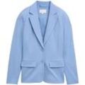 TOM TAILOR Damen Slim Fit Jersey Blazer, blau, Uni, Gr. XXL