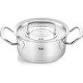 Bratentopf FISSLER "ORIGINAL-PROFI COLLECTION Bratentopf", silber (silberfarben), Ø:20cm, Töpfe, mit breitem Schüttrand, Kaltmetallgriffen. Made in Germany